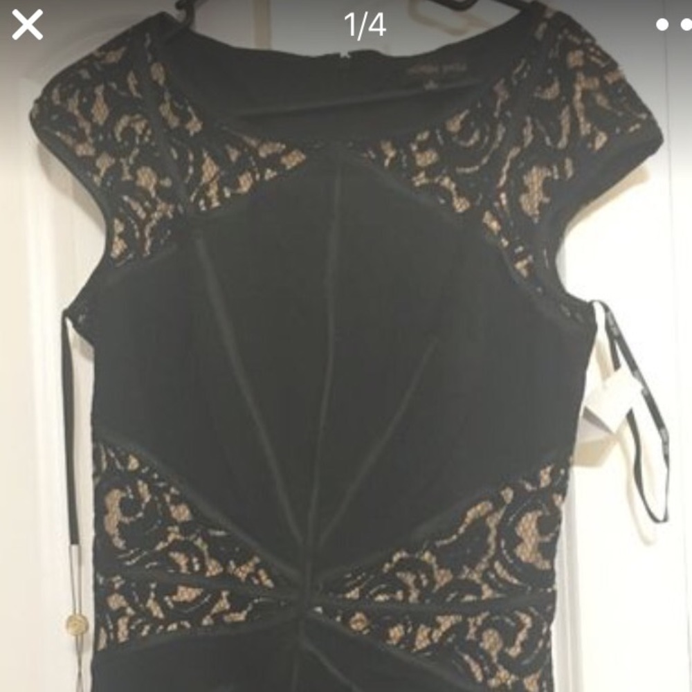 Black dress with lace